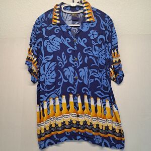 Corona Extra Shirt Mens XL Hawaiian Button Up Beer Bottles